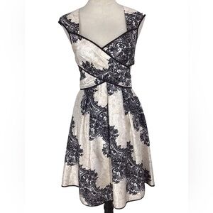 Jessica Simpson Floral Lace Pattern Open Back Sleeveless Fit Flare Dress NEW